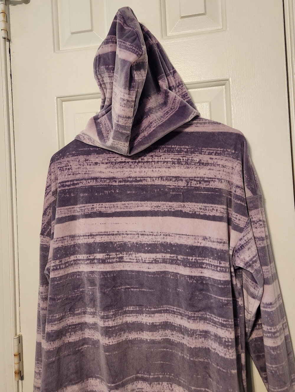 Purple Striped Zip Hoodie Jacket - Picture 2 of 7